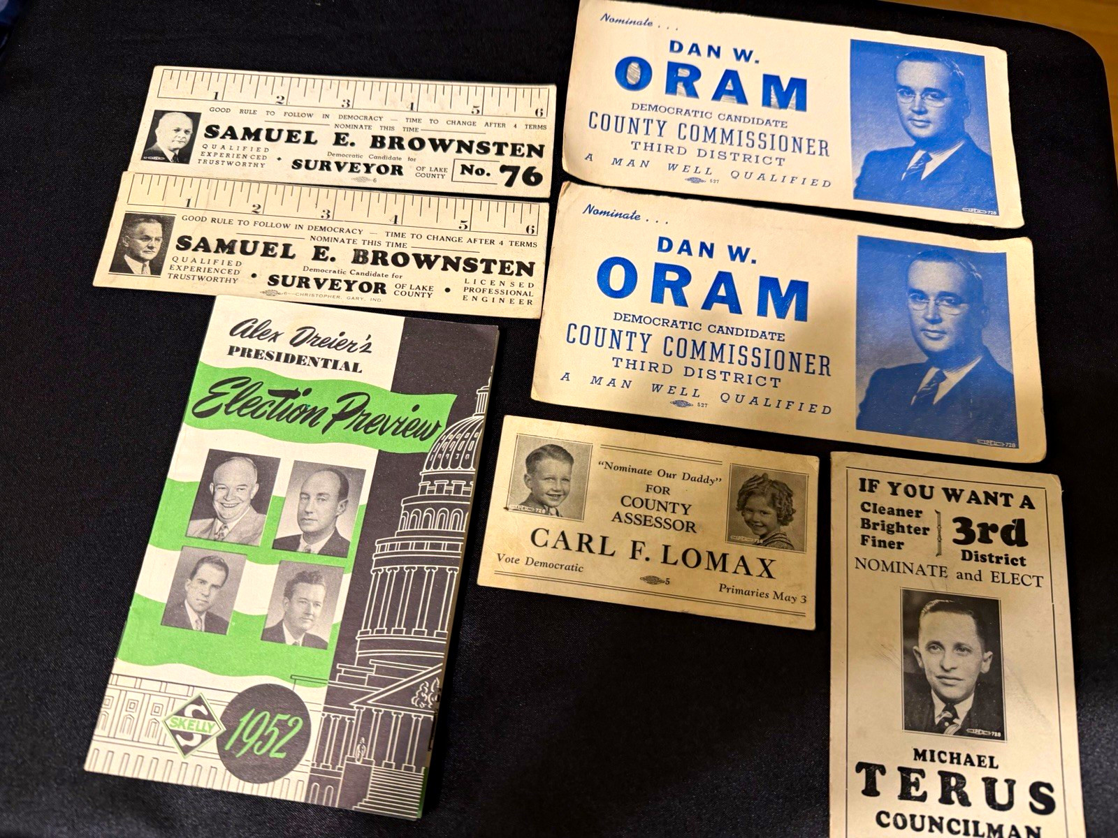 Vintage Democratic Campaign Cards Lot w/ 1952 Election Preview Booklet Vintage Democratic Campaign Cards Lot w/ 1952 Election Preview Booklet