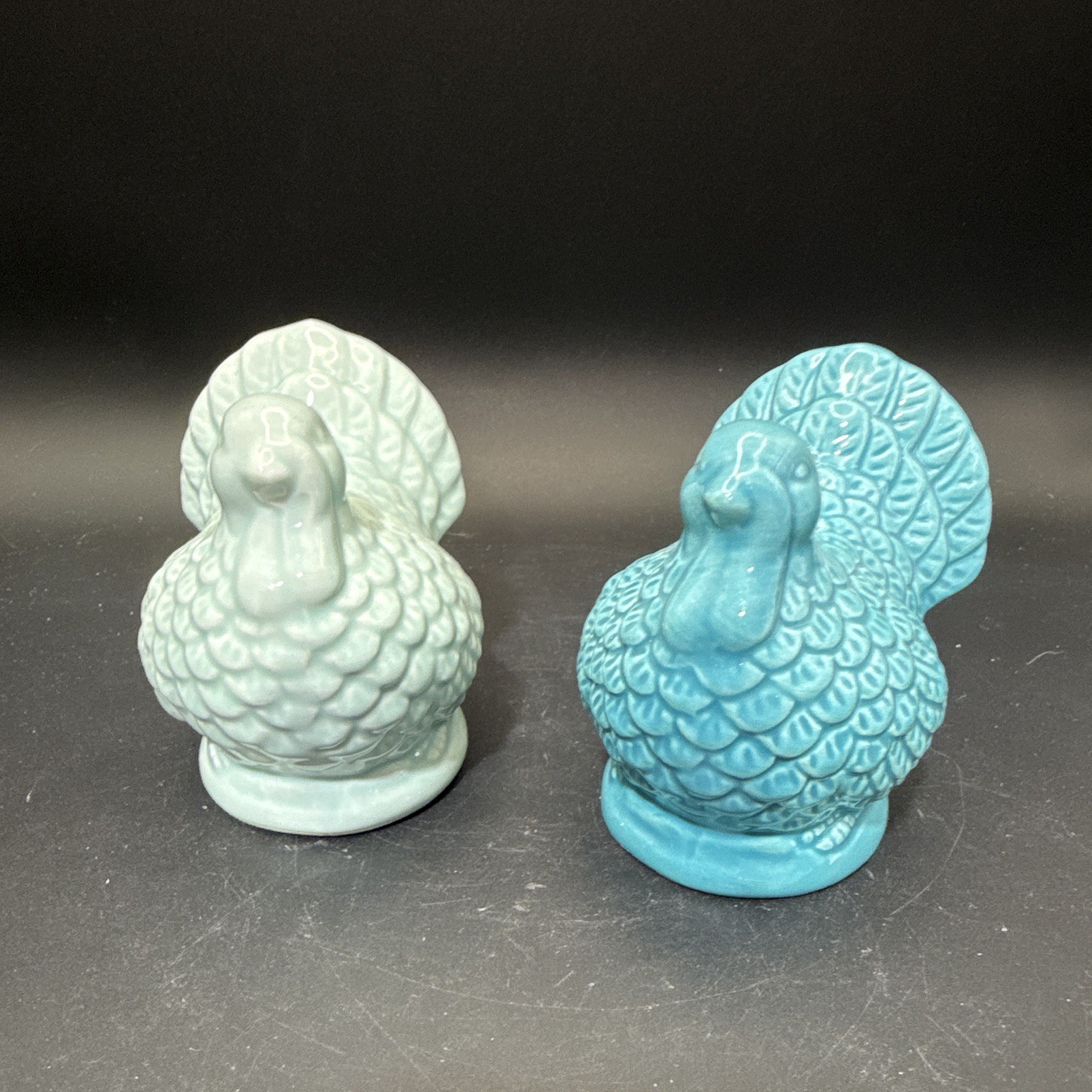 Ceramic Turkey Figural Salt and Pepper Shakers  Set 