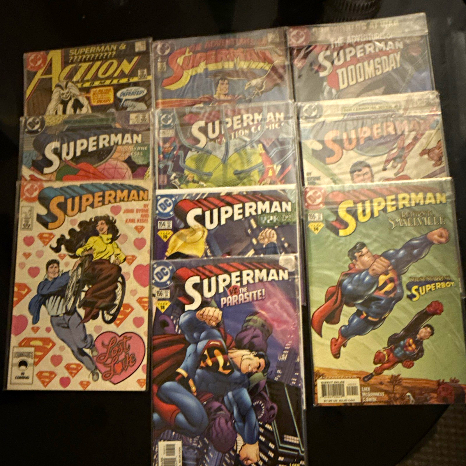 Superman 10 KEY Comic Book Lot #12-14 154-156, Adventures of Superman #424 & 594