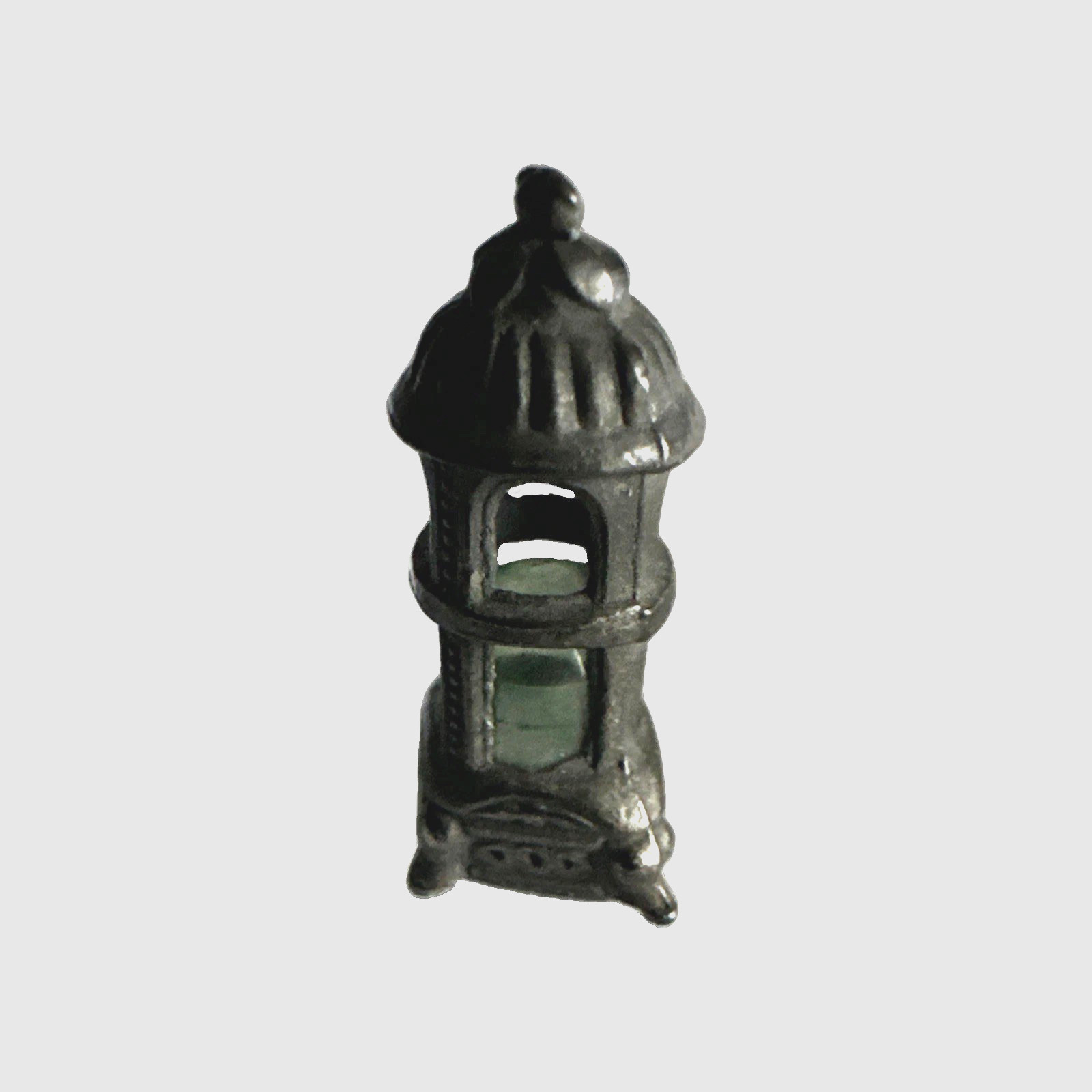 Antique 1910s–1920s Cracker Jack Metal Prize Charm Parlor Base Burner/Celluloid