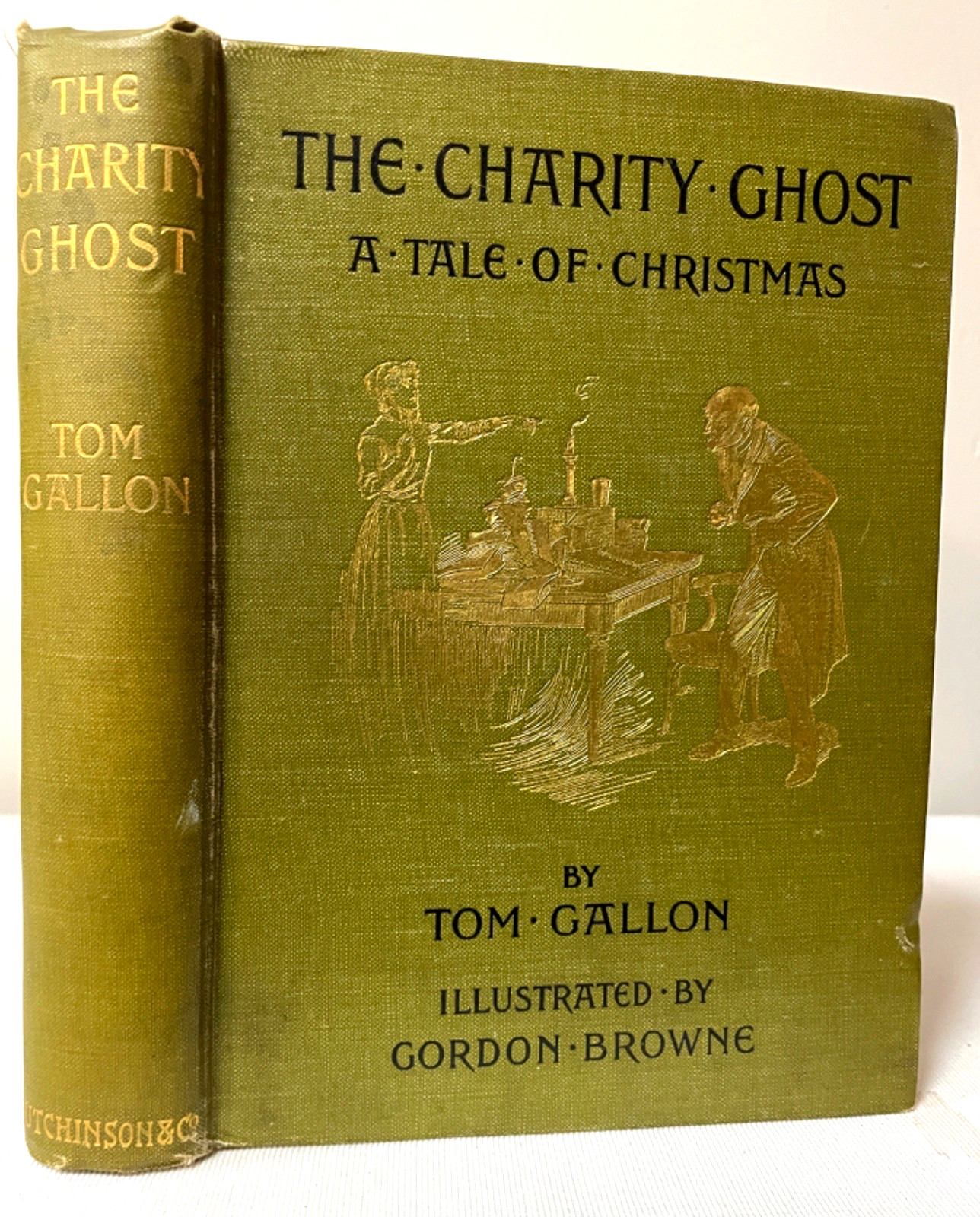Antique Christmas Ghost Story 1902 First Ed Illustrated Book Tom Gallon Scarce