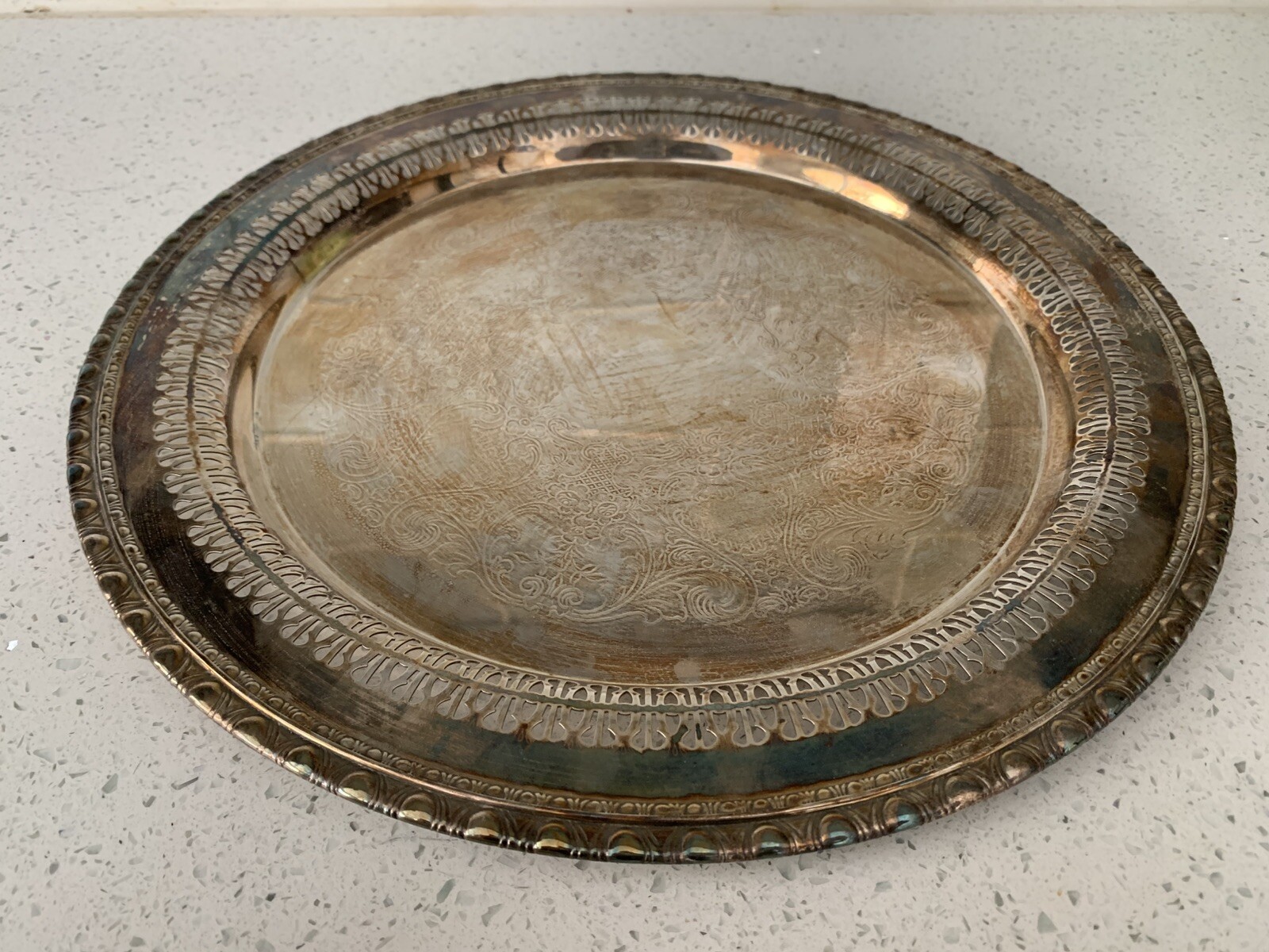 Leonara Silverplate Serving Platter 12\