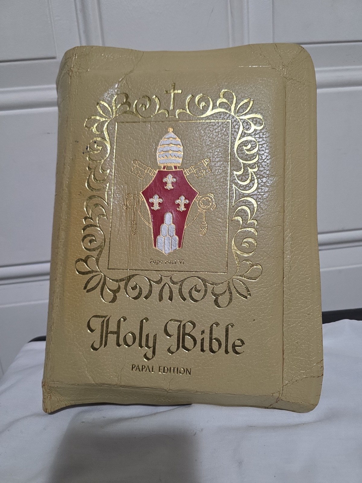 Vintage 1965 Catholic Papal Edition Bible *Clean Unused Family Pages*