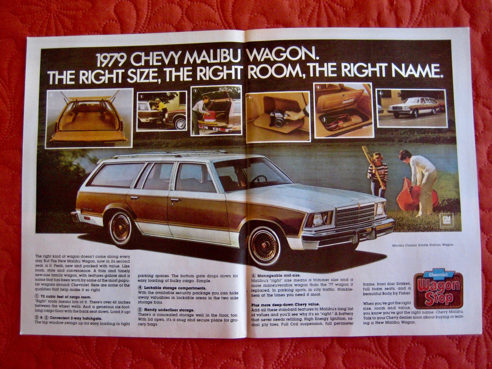 1979  CHEVROLET MALIBU CLASSIC  WAGON - ORIGINAL PRINT CAR AD - EXCELLENT COND