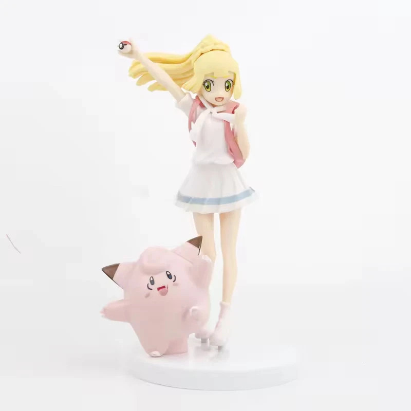 Lillie with Clefairy Anime Action Figure Toys 19CM Lillie with Clefairy Anime Action Figure Toys 19CM