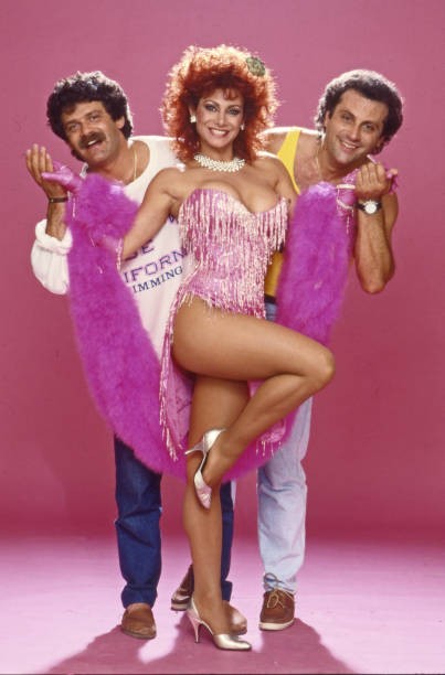 Italian dancer showgirl Carmen Russo together with actors comedian- Old Photo 1