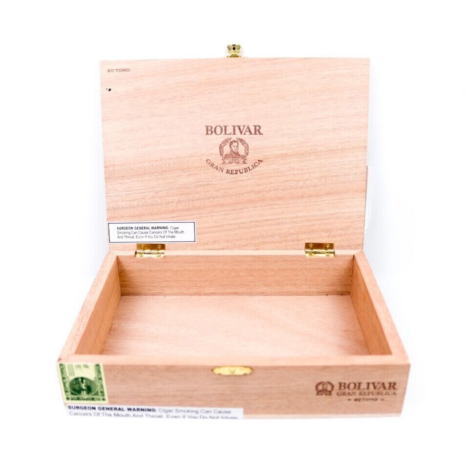 Bolivar Cofradia Toro Gran Republica Empty Wooden Cigar Box 9.5\
