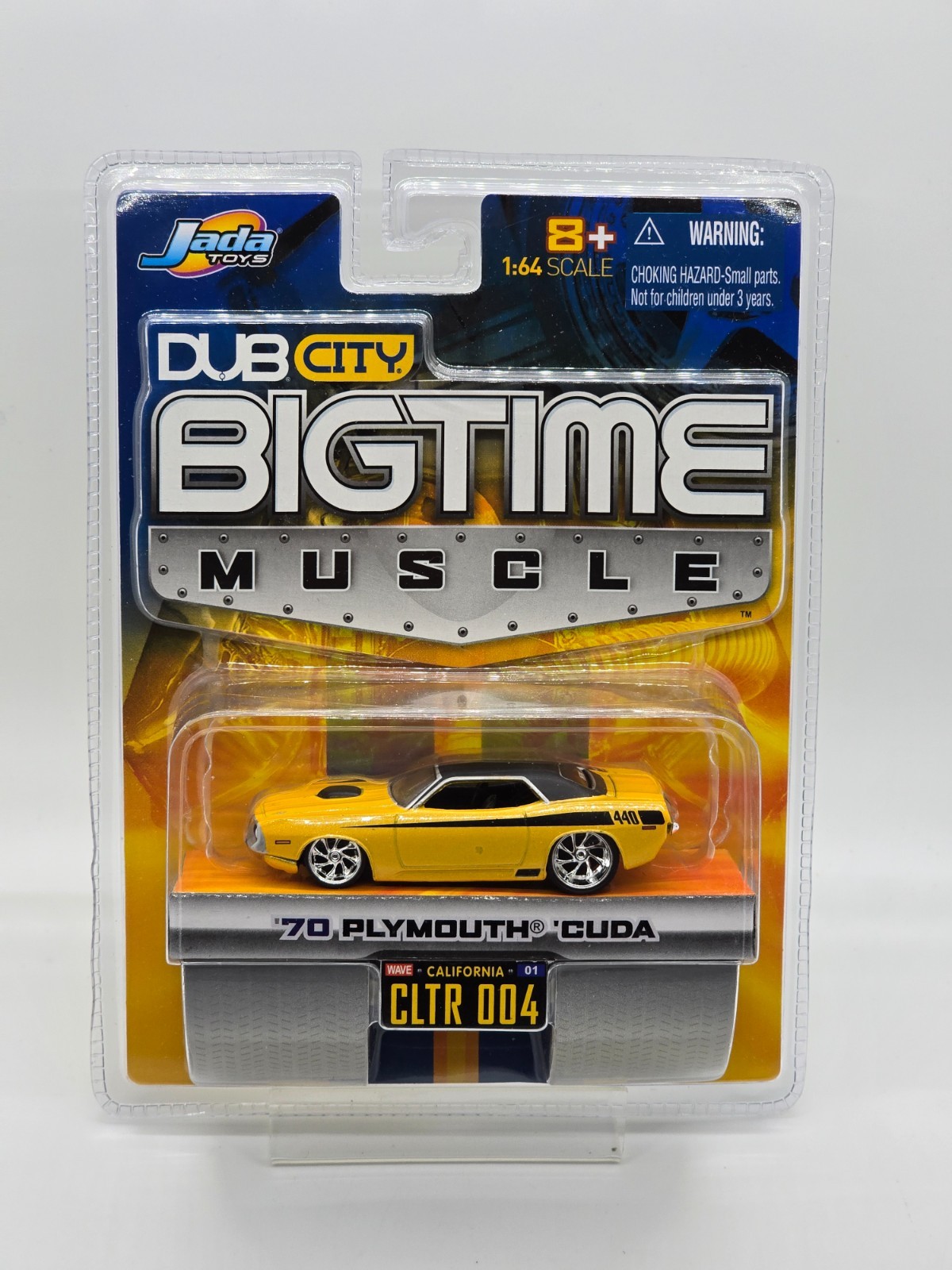 Jada Dub City Bigtime Muscle ’70 Plymouth ’Cuda Yellow 1:64 Die-Cast