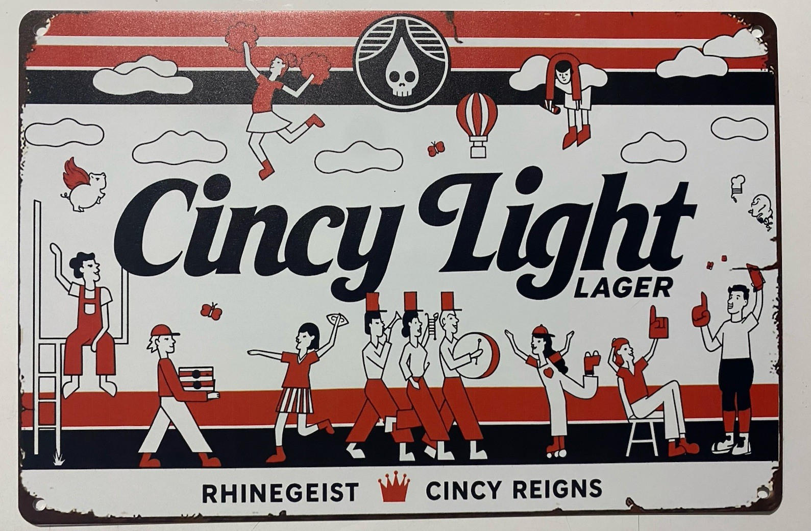 Rhinegeist Brewing Cincy Light Sign - Cincinnati Bearcats - Ohio Beer Rhinegeist Brewing Cincy Light Sign - Cincinnati Bearcats - Ohio Beer