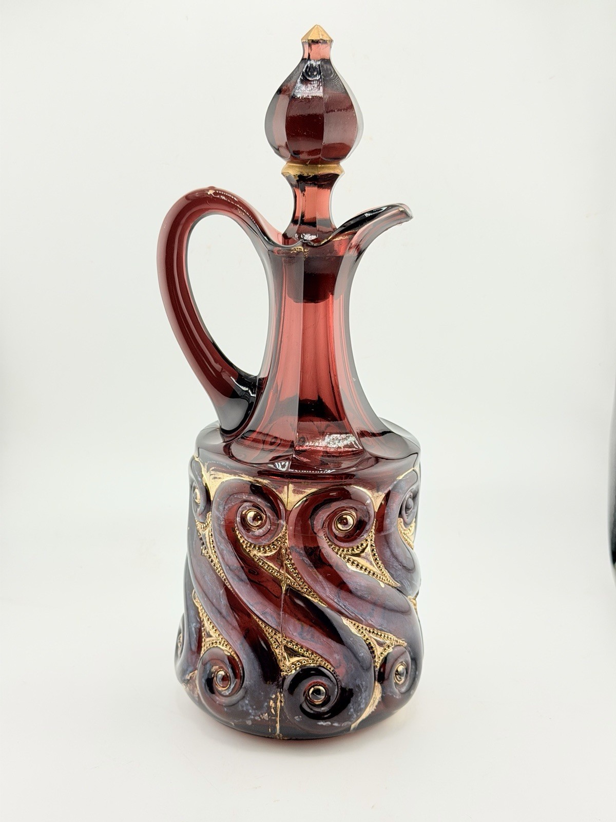 Antique National Glass Co Amethyst Decanter c.1903 S Repeat