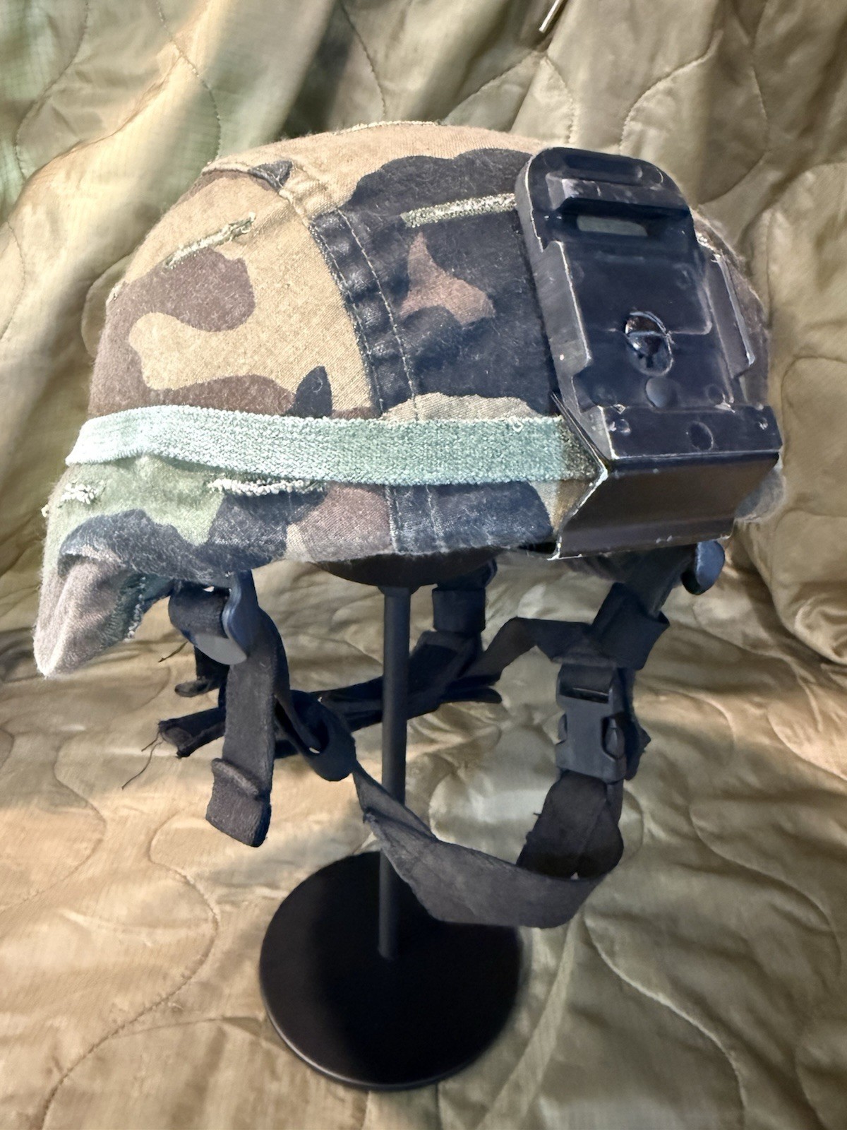 USGI Advanced Combat MSA Helmet Woodland Desert Camo Cover NVG Mount Med USGI Advanced Combat MSA Helmet Woodland Desert Camo Cover NVG Mount Med