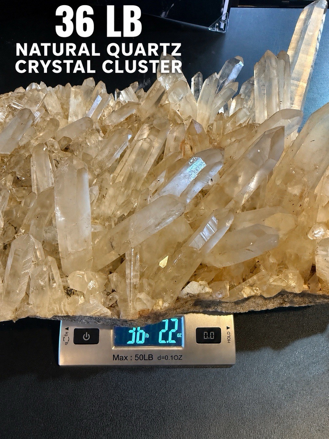 36 LB Massive Natural Quartz Crystal Cluster | Huge Display Specimen | Collector