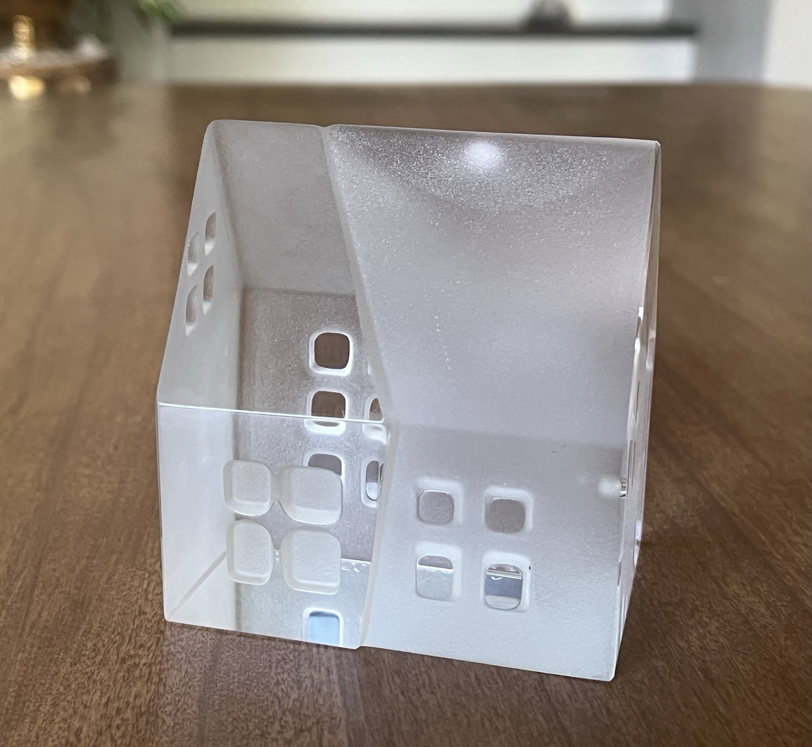 RARE IITTALA FINLAND SIGNED LIMITED ED.~ JORMA VENNOLA GLASS HOUSE~1987