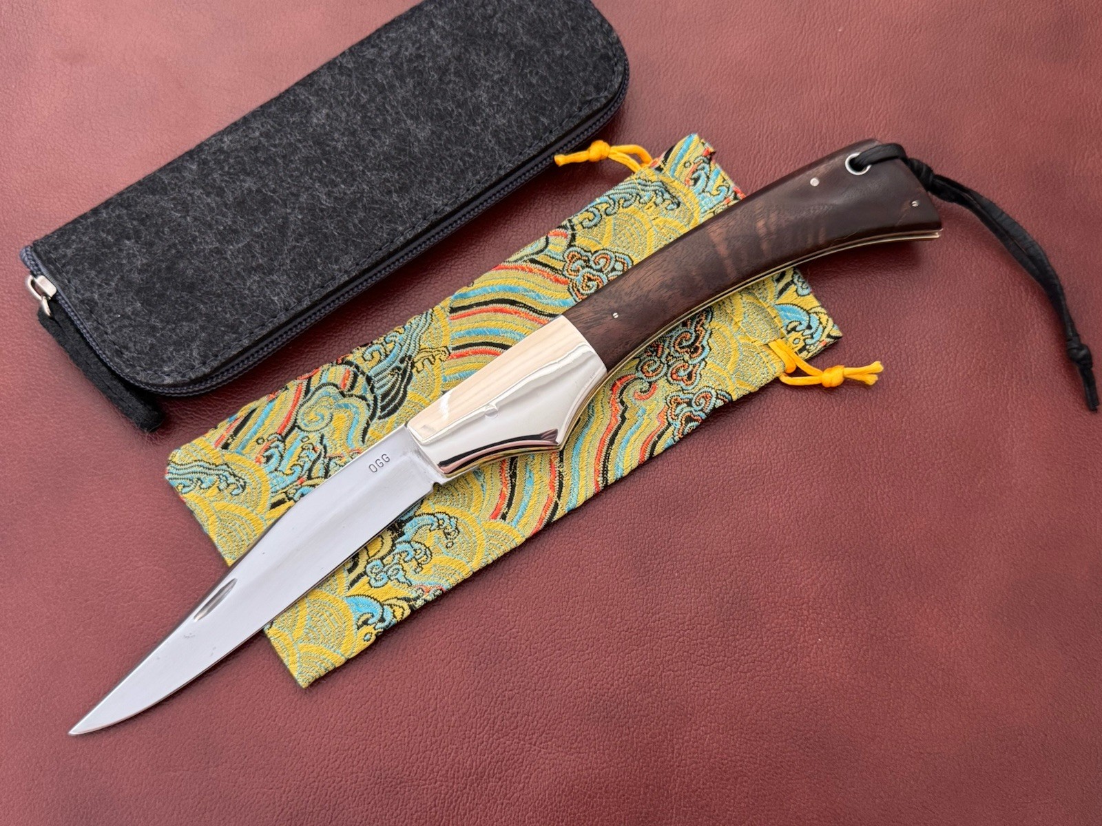 Very Rare Bob Ogg Custom Slipjoint Folding Knife Vintage Large Folder 11.25” OAL