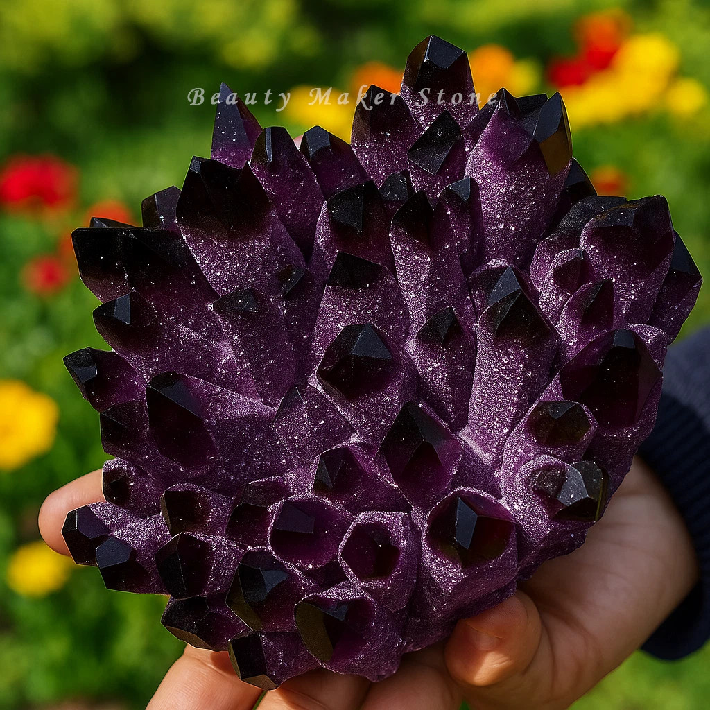 300g Rare Dark Purple Amethyst Druzy | Raw Crystal Cluster for Mature Collect 300g Rare Dark Purple Amethyst Druzy | Raw Crystal Cluster for Mature Collect