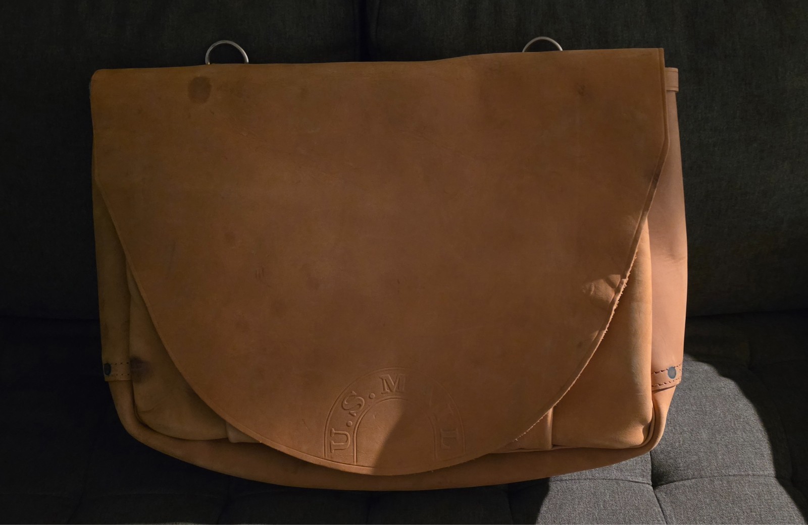 Vintage USPS 1970 U.S. Mail Postal Carrier Leather Messenger Bag - usps mail bag Vintage USPS 1970 U.S. Mail Postal Carrier Leather Messenger Bag - usps mail bag