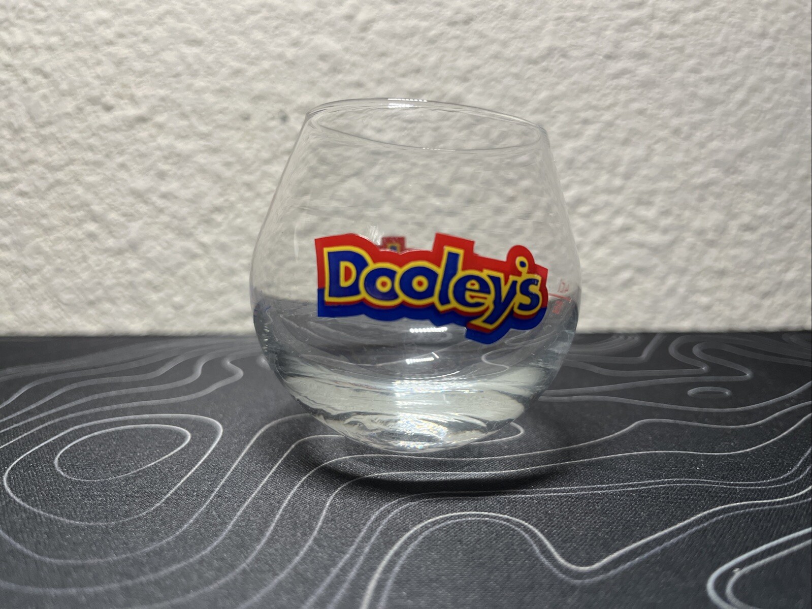 Set Of 6 Dooley's Toffee Tipper Liqueur Rocking Shot Glasses Round Bottom