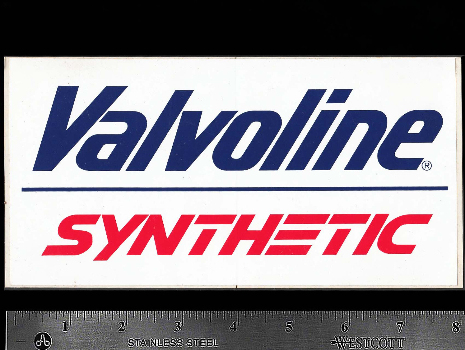VALVOLINE Synthetic Oil - Original Vintage 1980's 90’s Racing Decal/Sticker