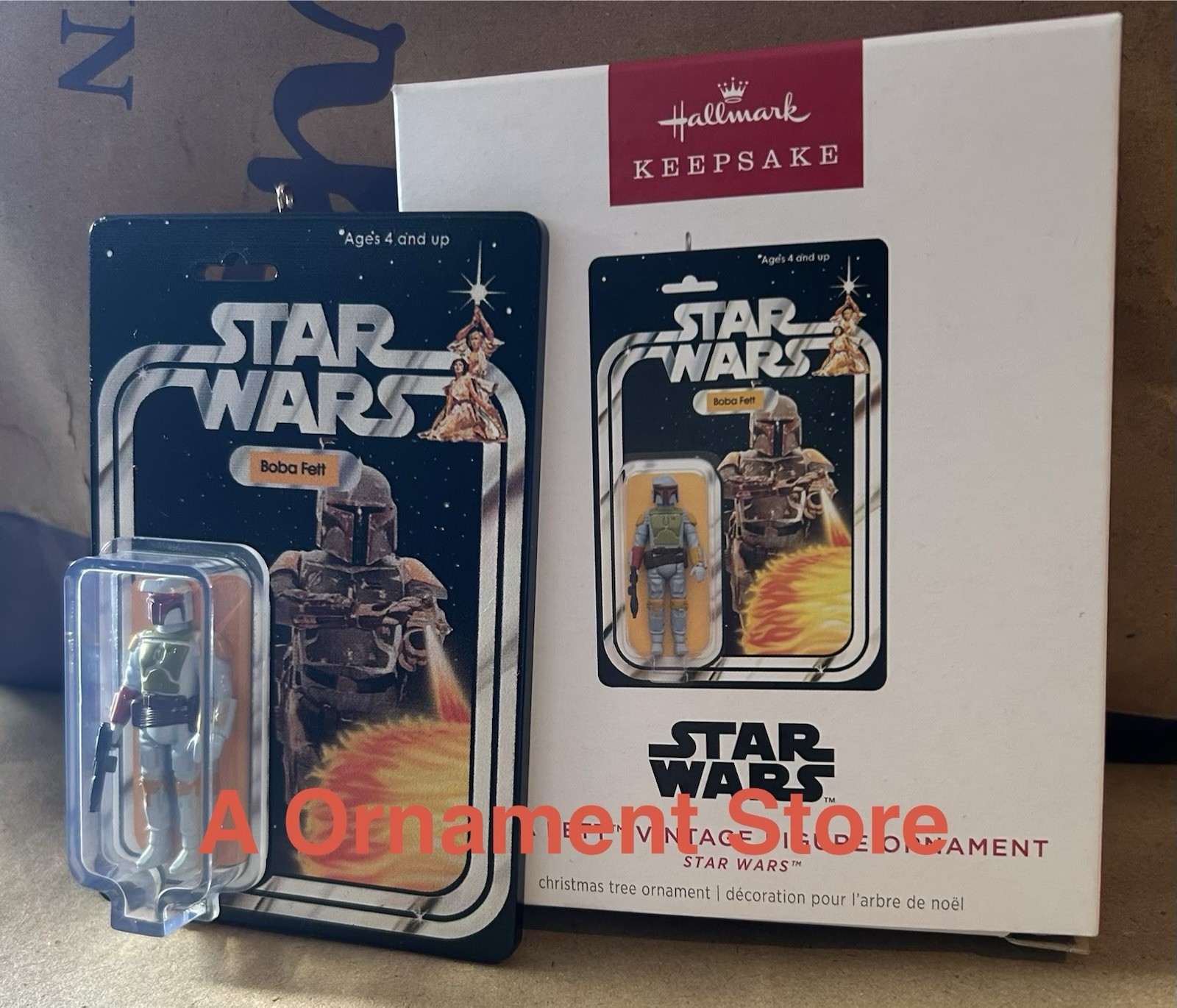 NEW RELEASE 2026 Hallmark Star Wars Boba Fett Vintage 21 back Figure Ornament
