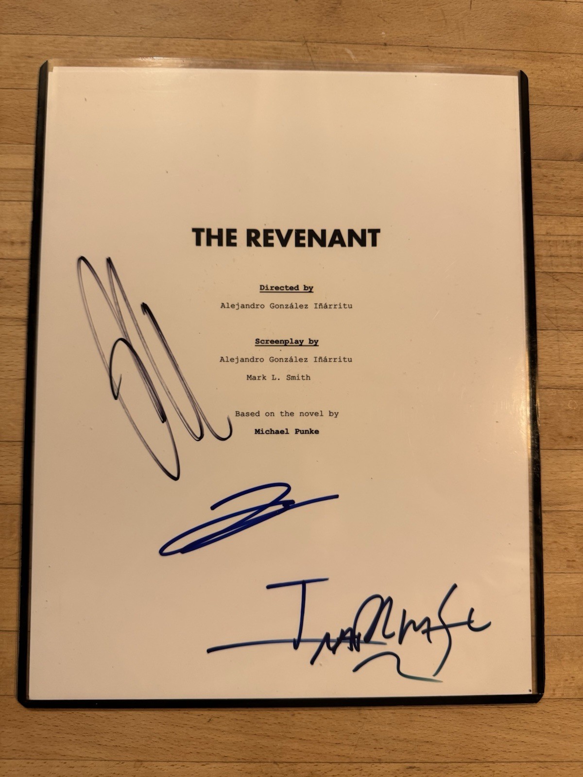 Leonardo DiCaprio Tom Hardy The Revenant RARE Signed Script Cover COA