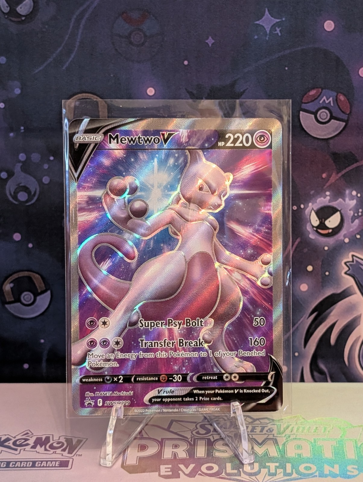 The Pokémon Company Mewtwo V SWSH229 Sword & Shield Promo Holo EN 2022 220HP The Pokémon Company Mewtwo V SWSH229 Sword & Shield Promo Holo EN 2022 220HP