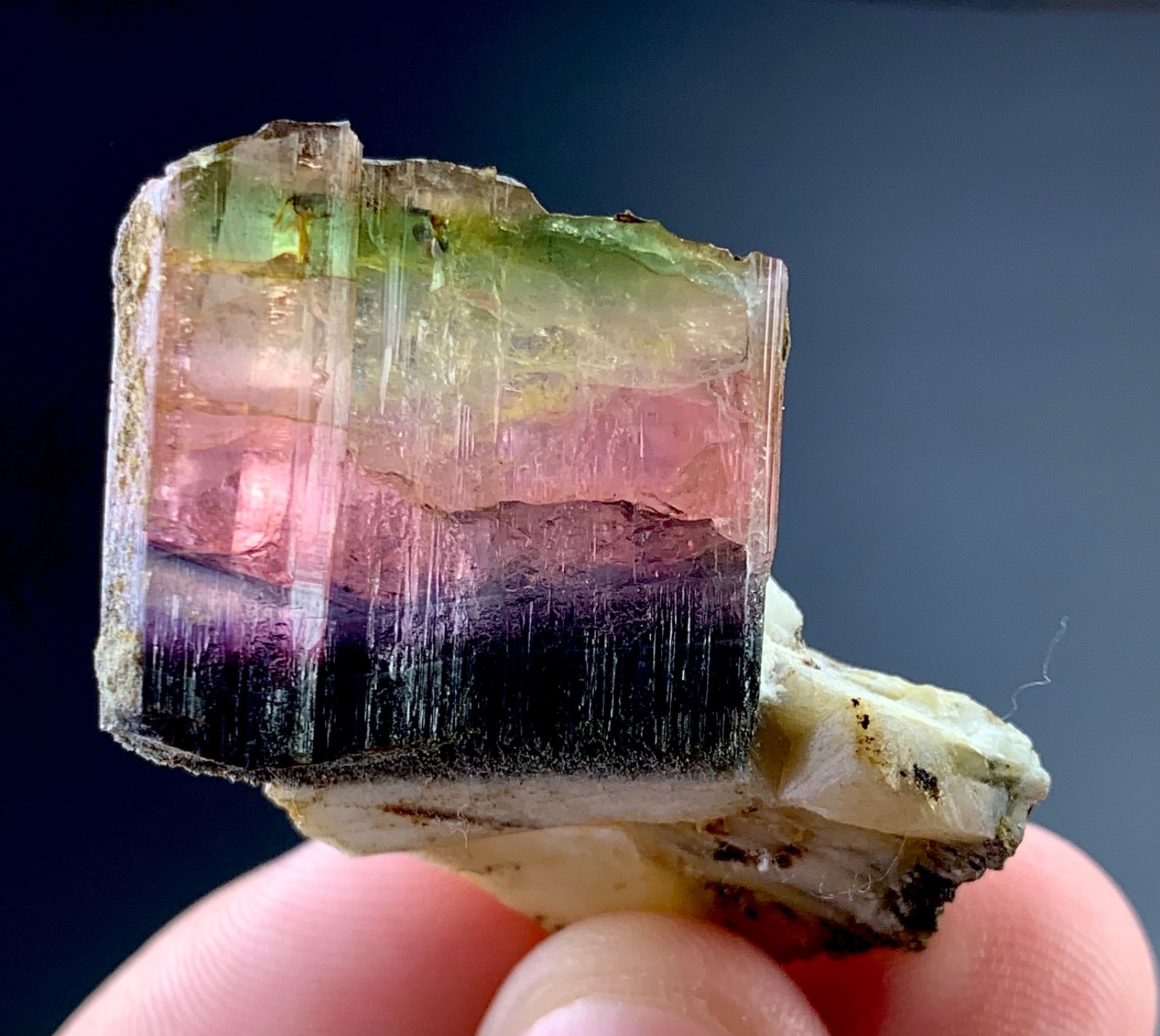 58 Carat Bi Color Tourmaline Crystal Specimen From Afghanistan 58 Carat Bi Color Tourmaline Crystal Specimen From Afghanistan