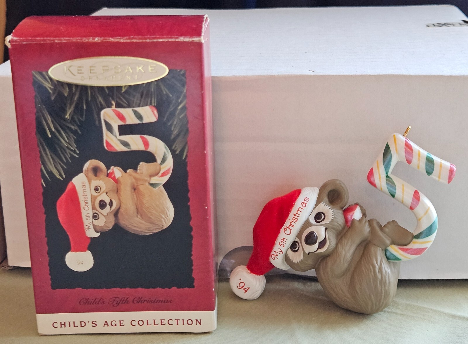 Hallmark Keepsake Ornament Child’s Fifth Christmas 1995 Hallmark Keepsake Ornament Child’s Fifth Christmas 1995