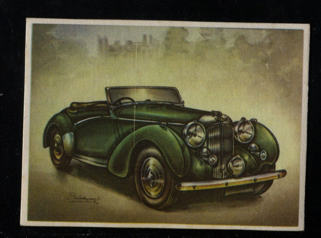 Lagonda Drophead Coupe 1939 Vintage 1950s Dutch Trading Card