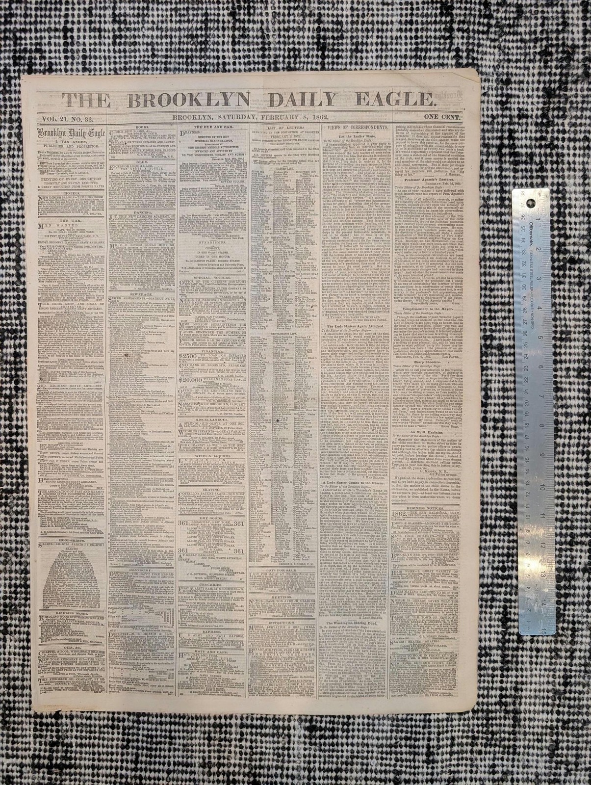 1862 Brooklyn Daily Eagle Feb 8 — Burnside Expedition, Roanoke Island Attack