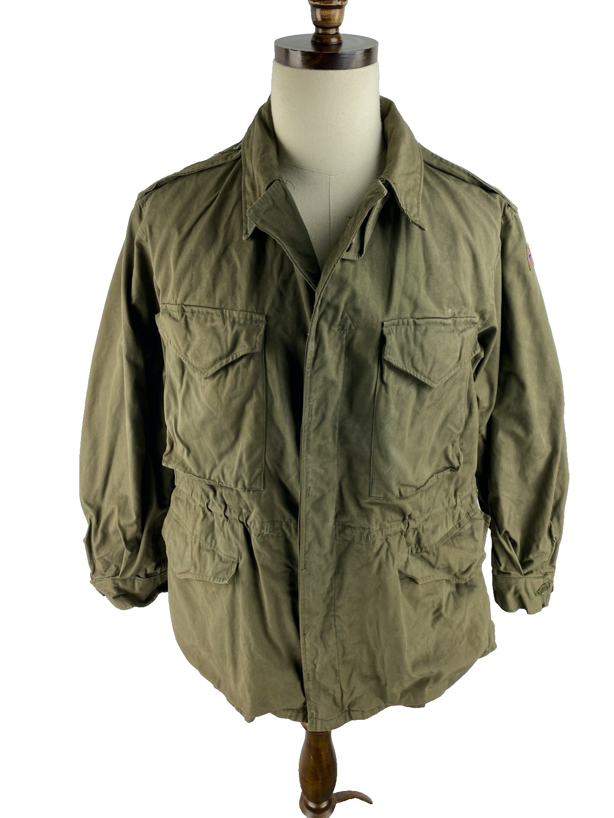 Vtg 60s M-65 Field Jacket US Army Vietnam Coat Olive Drab Napapijri Patch 1968
