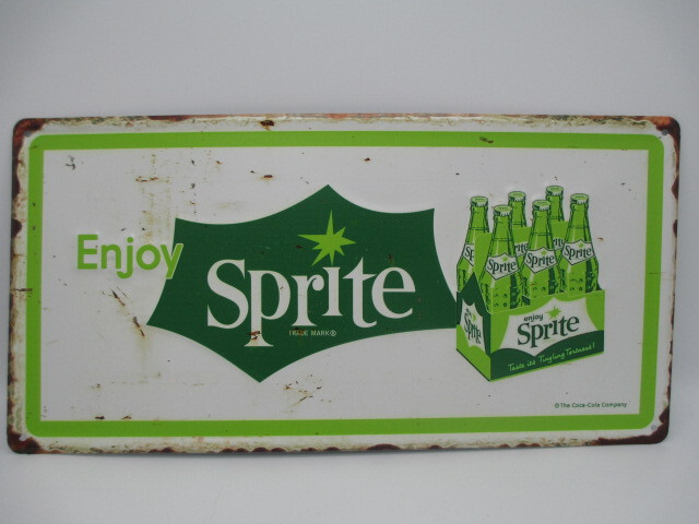 Sprite Distressed Metal Sign Embossed Green Taste Its Tingling Tartness Sprite Distressed Metal Sign Embossed Green Taste Its Tingling Tartness