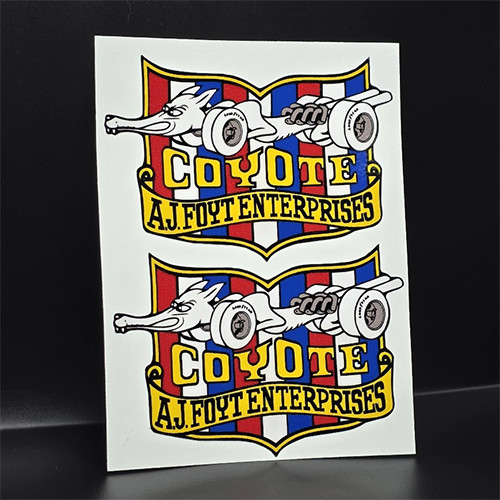 COYOTE AJ FOYT (Pair) Vintage Style DECALs, Vinyl car STICKERs, hot rod, racing COYOTE AJ FOYT (Pair) Vintage Style DECALs, Vinyl car STICKERs, hot rod, racing