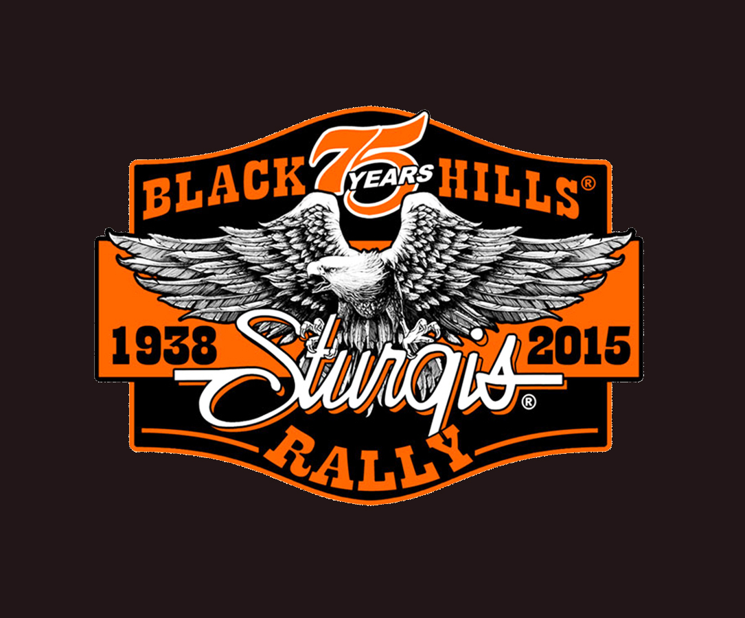 2015 STURGIS RALLY 75th Anniversary Downwing Eagle 4 INCH BIKER PATCH