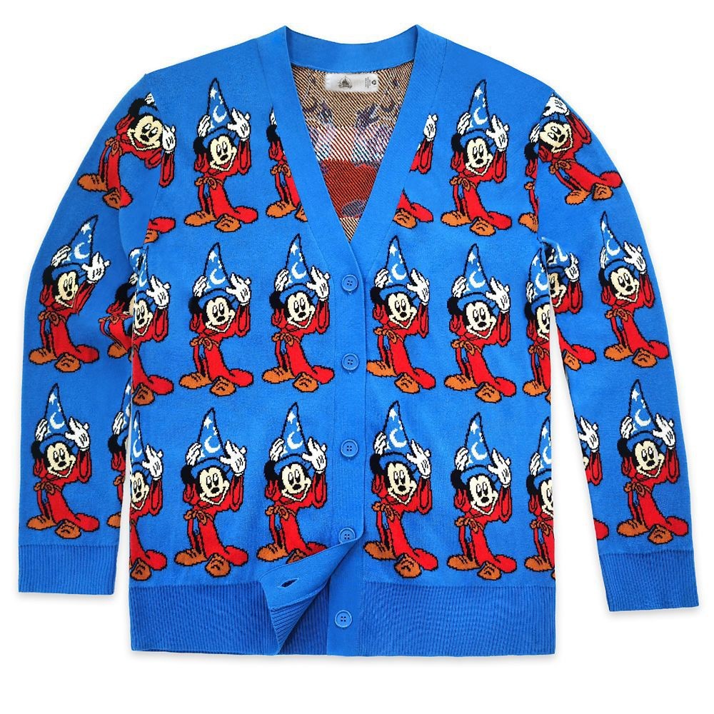 Vintage Disney Fantasia Cardigan Mickey Mouse Sorcerer Size Adult L NWT