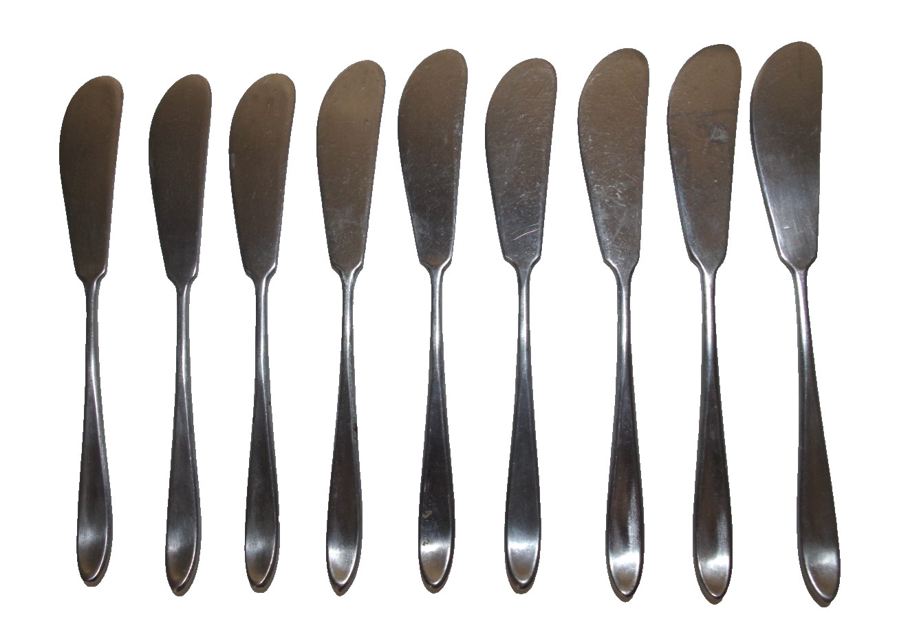 L5 vintage Supreme Cutlery Exeter Stainless Steel 9 PC LOT Butter Knives Japan