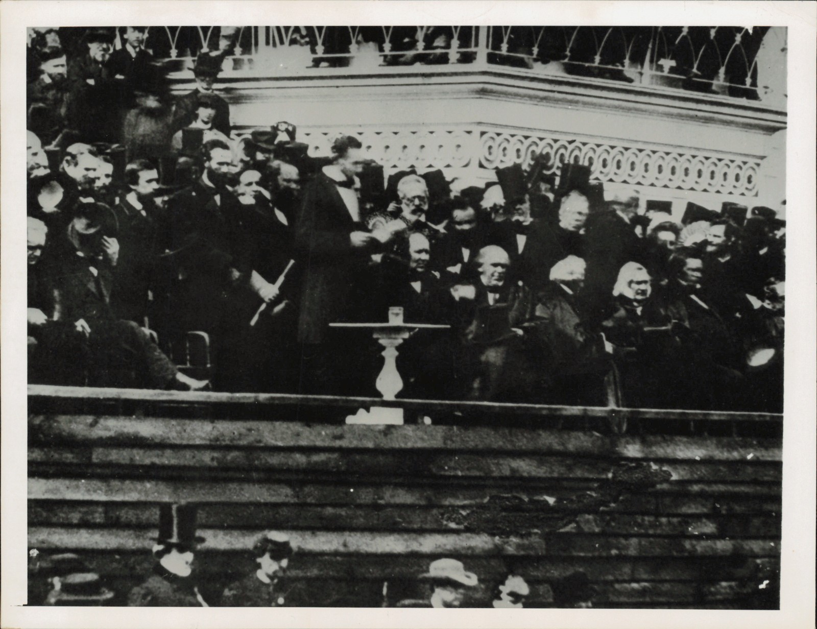 1953 Press Photo  Alexander Gardner Image of President Lincoln 1865 Inauguration