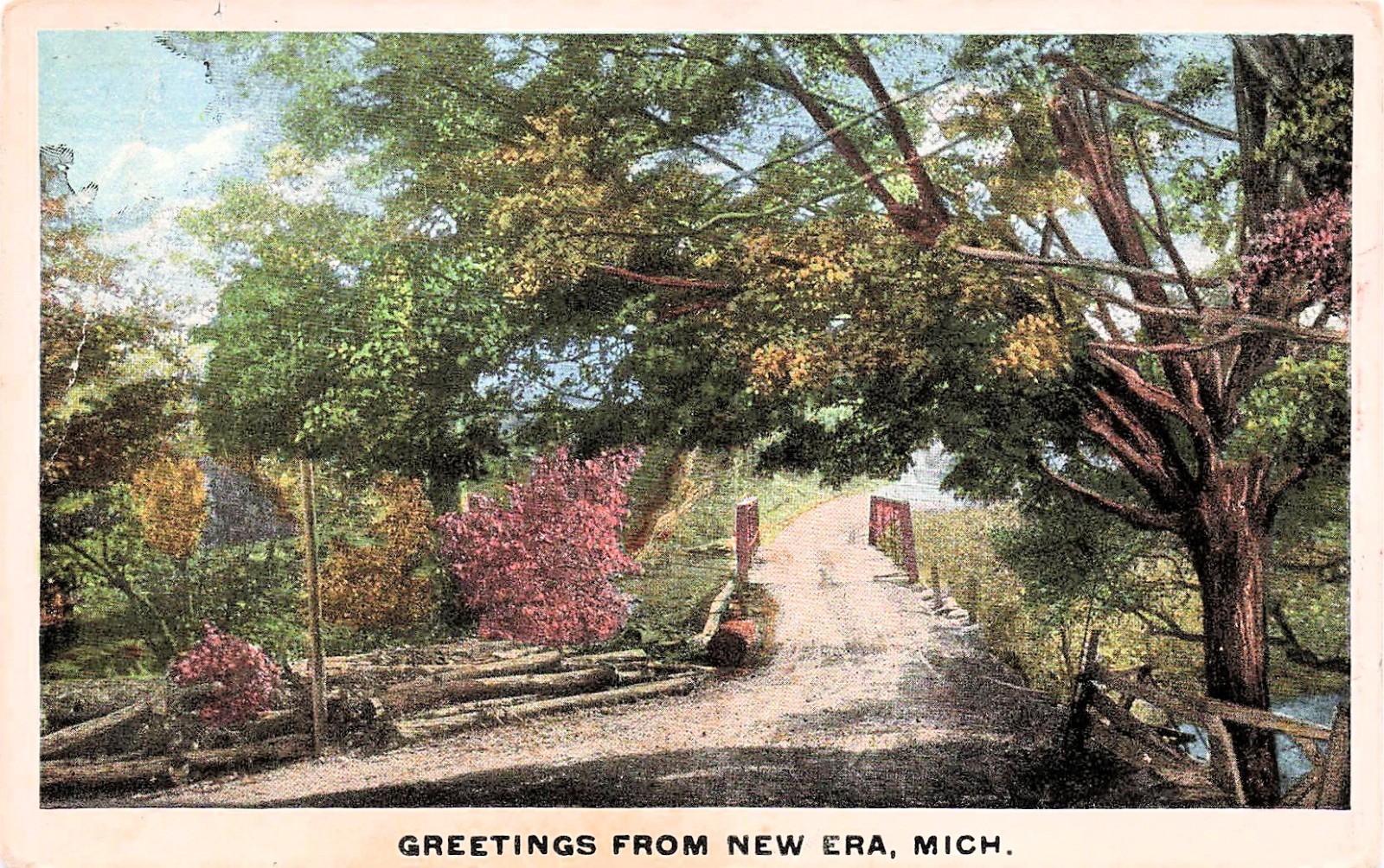 New Era MI Michigan Oceana County Rothbury to Flint 1918 Cover Vtg Postcard 7A