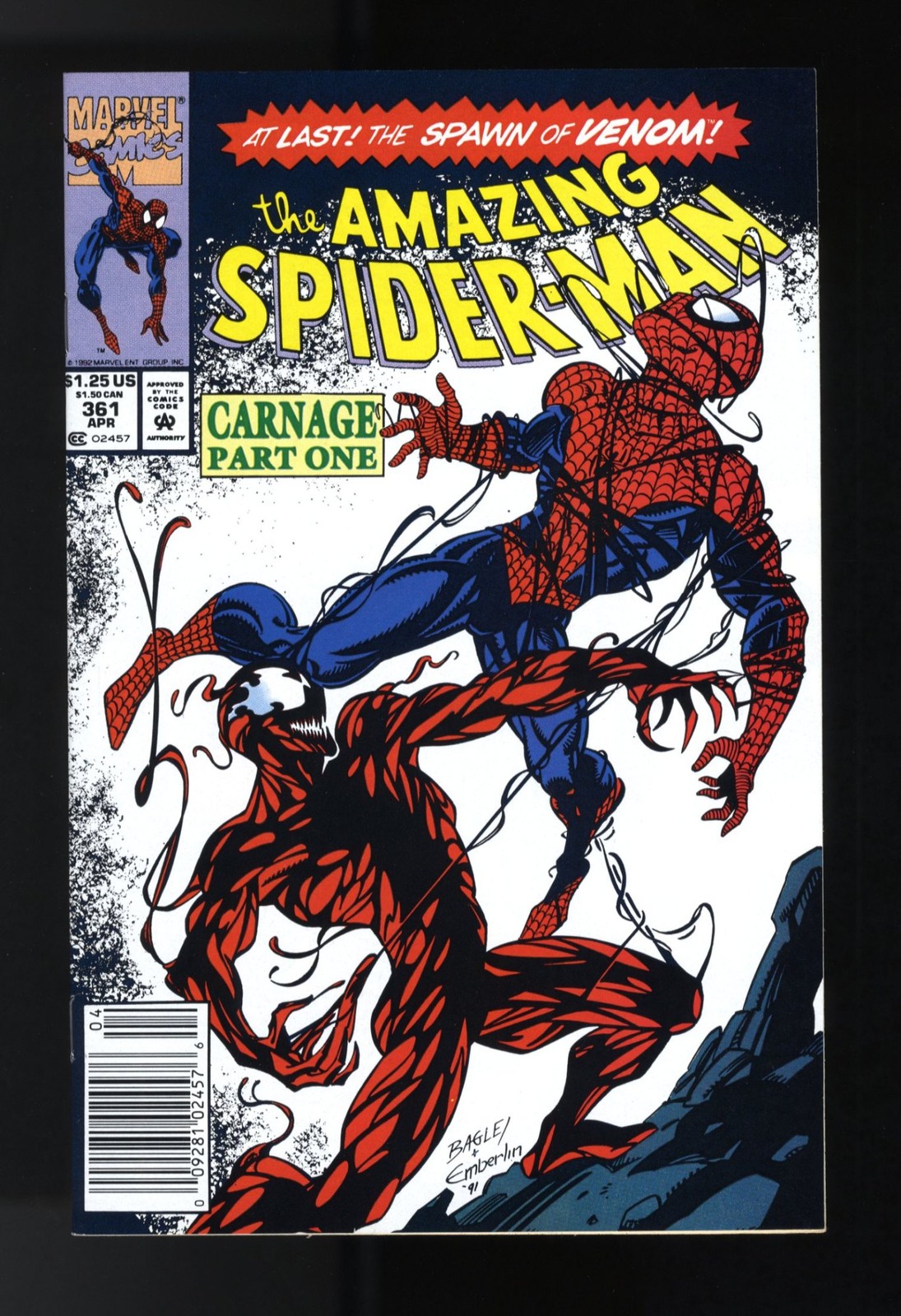 Amazing Spider-Man #361 NM 9.4 Newsstand Variant 1st Full Appearance Carnage