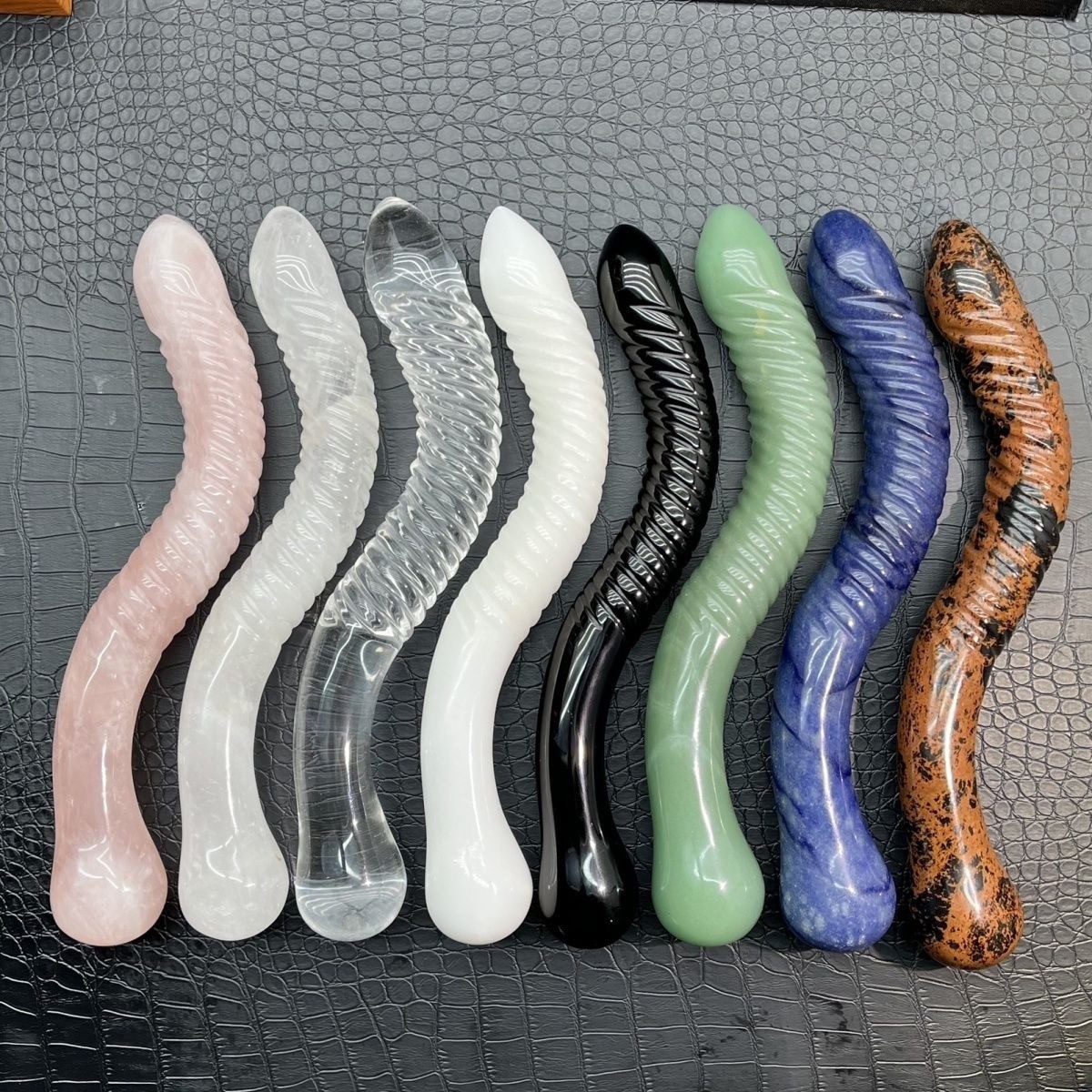 6PC Natural mix Crystal Massage Yoni Wand Healing reiki gem for Gift decor