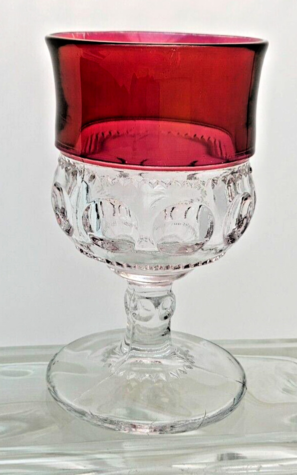 Tiffin Ruby Red~Wine/Water Glass~Kings Crown~(Set Avail. Plate Dessert/Cocktail)