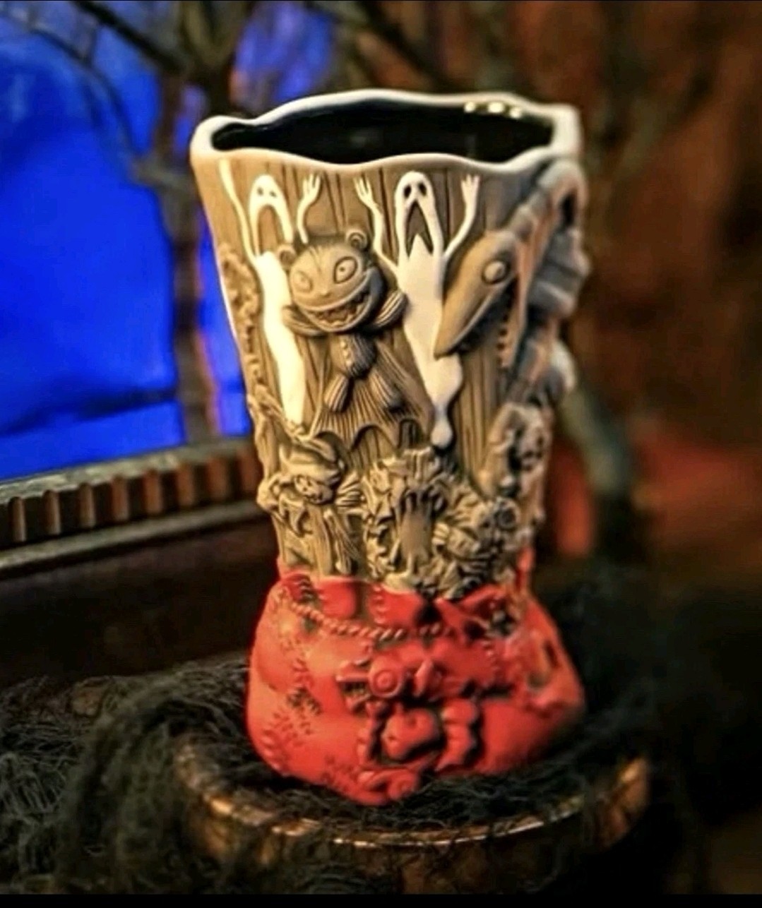 Disneyland 2026 Haunted Mansion 25th Trader Sam’s Nightmare Santa Jack Tiki Mug Disneyland 2026 Haunted Mansion 25th Trader Sam’s Nightmare Santa Jack Tiki Mug