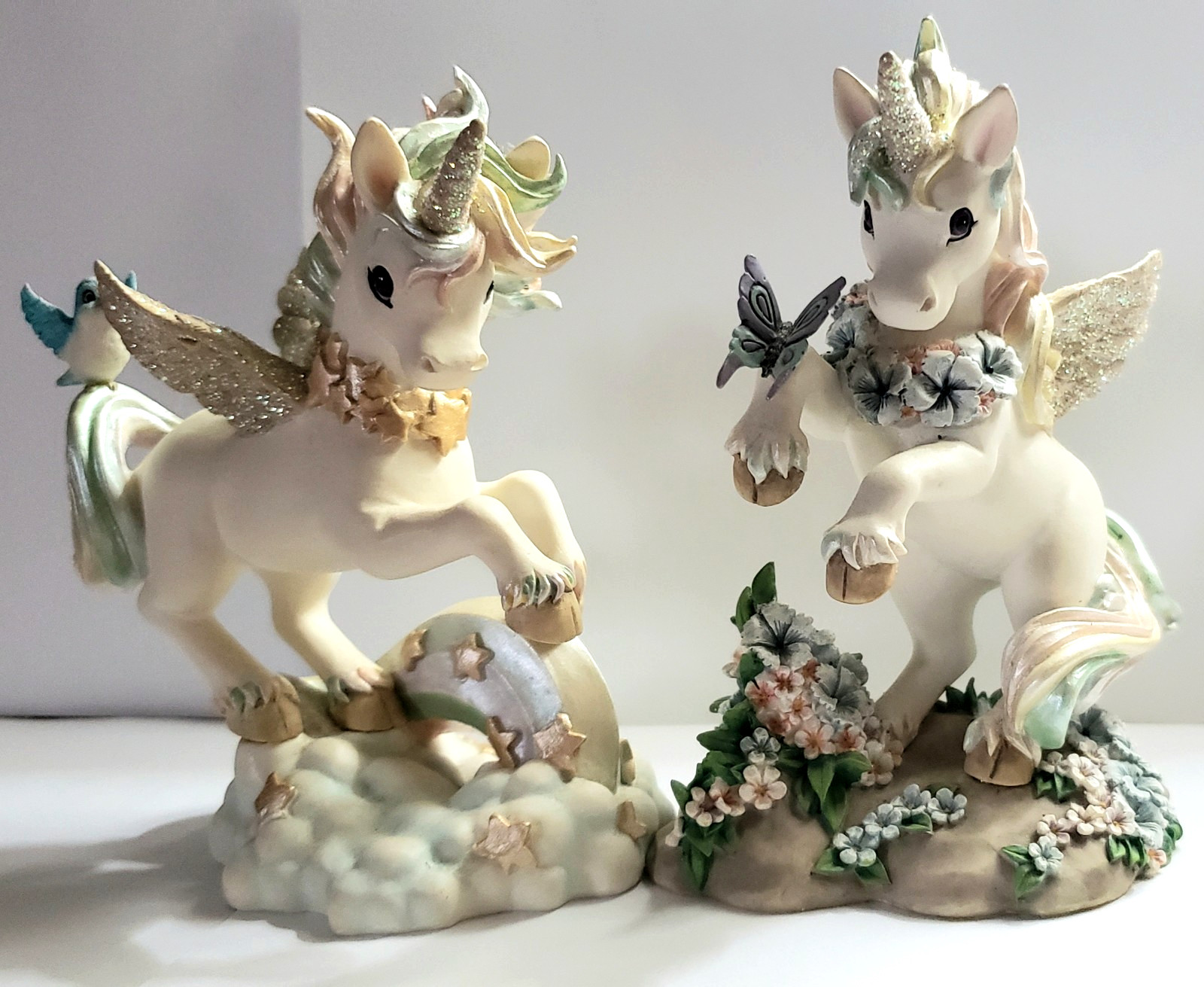 Vintage Lot of 2 Unicorn Figurine Rainbow Dreams Hamilton Pegasus Horse Vintage Lot of 2 Unicorn Figurine Rainbow Dreams Hamilton Pegasus Horse
