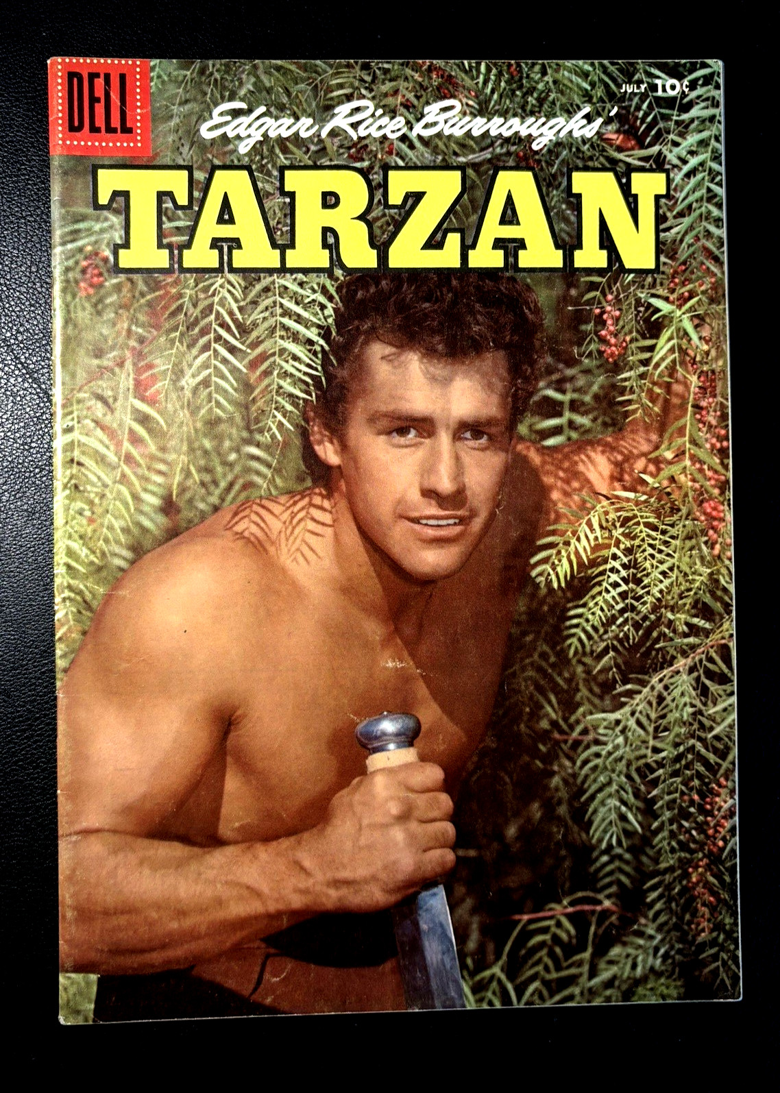 TARZAN #82 (7/56 8.0) 10c GOLDEN-AGE PHOTO COVER (GORDON SCOTT) RUSS MANNING