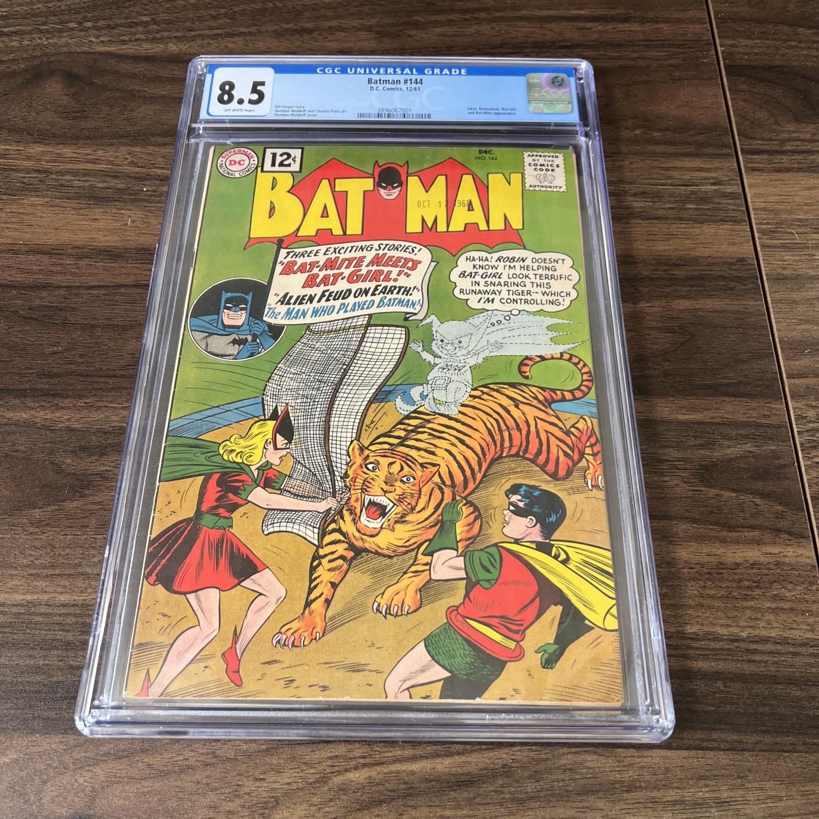 Batman #144 (DC Comics 1961) CGC 8.5 Joker Bat-Girl Bat-Mite Appearance Batman #144 (DC Comics 1961) CGC 8.5 Joker Bat-Girl Bat-Mite Appearance
