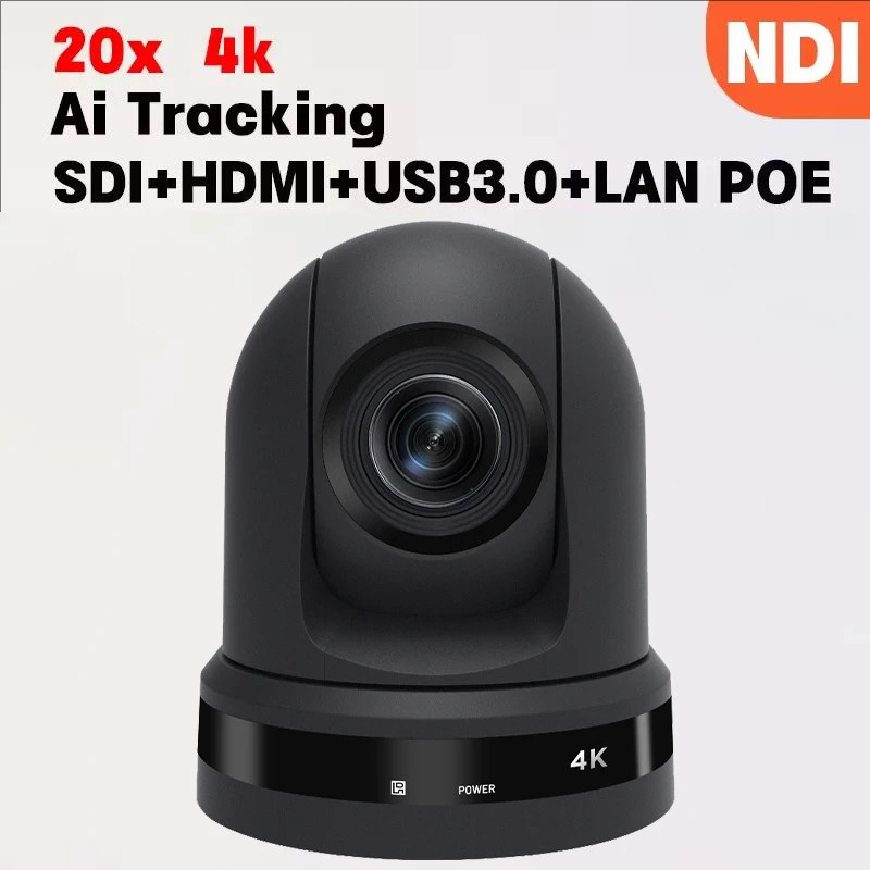 4K NDI  PTZ Camera 1-10pcs 20X Zoom Video Conference Camera for Church Business 