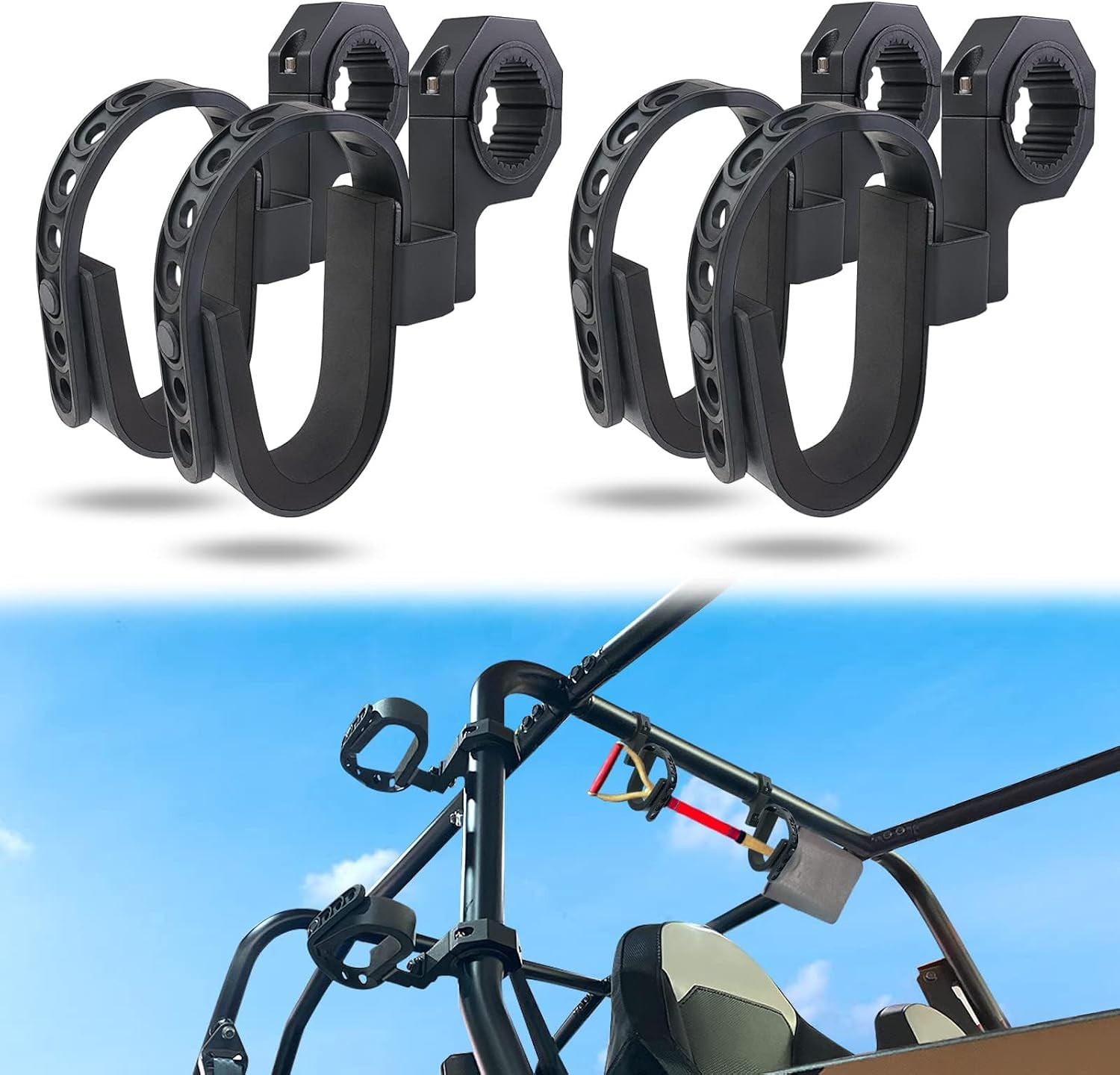 2 Sets UTV ATV Hunting Tool Gun Holder Fits 1\
