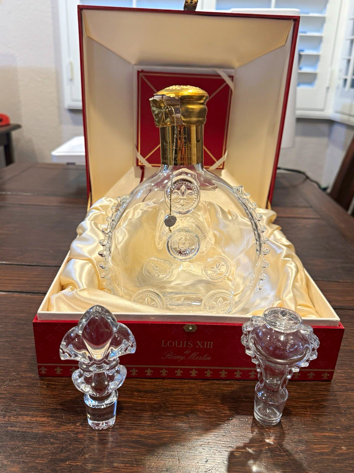 Rémy Martin Louis XIII Bacarat Glass Decanter Set w/ Gift Box 70 cl 3pc, #CI6167
