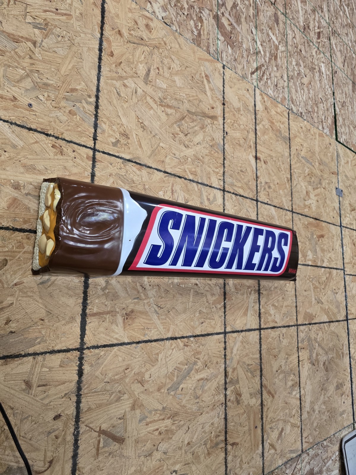 HUGE Snickers Candy Bar Plastic 3D Hanging Wall Display 31.5\