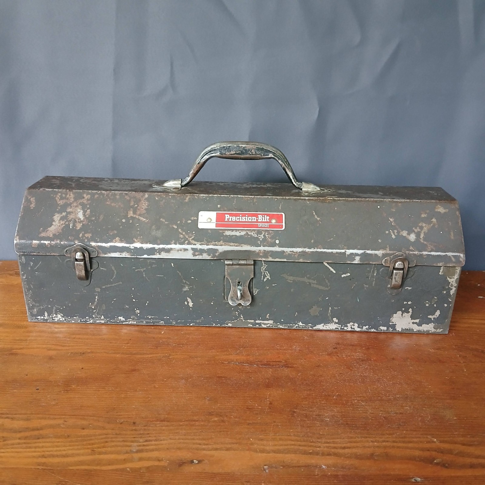 Vintage Spiegel Precision-Bilt Hip Roof Mechanics Toolbox w/Tray Spiegel Rare