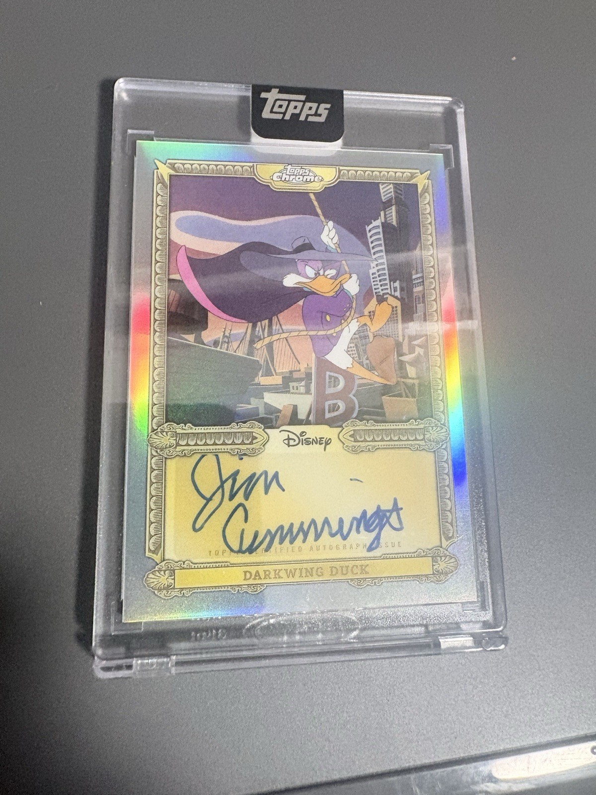 2026 Topps Disney Mint Darkwing Duck Encased auto Jim Cummings